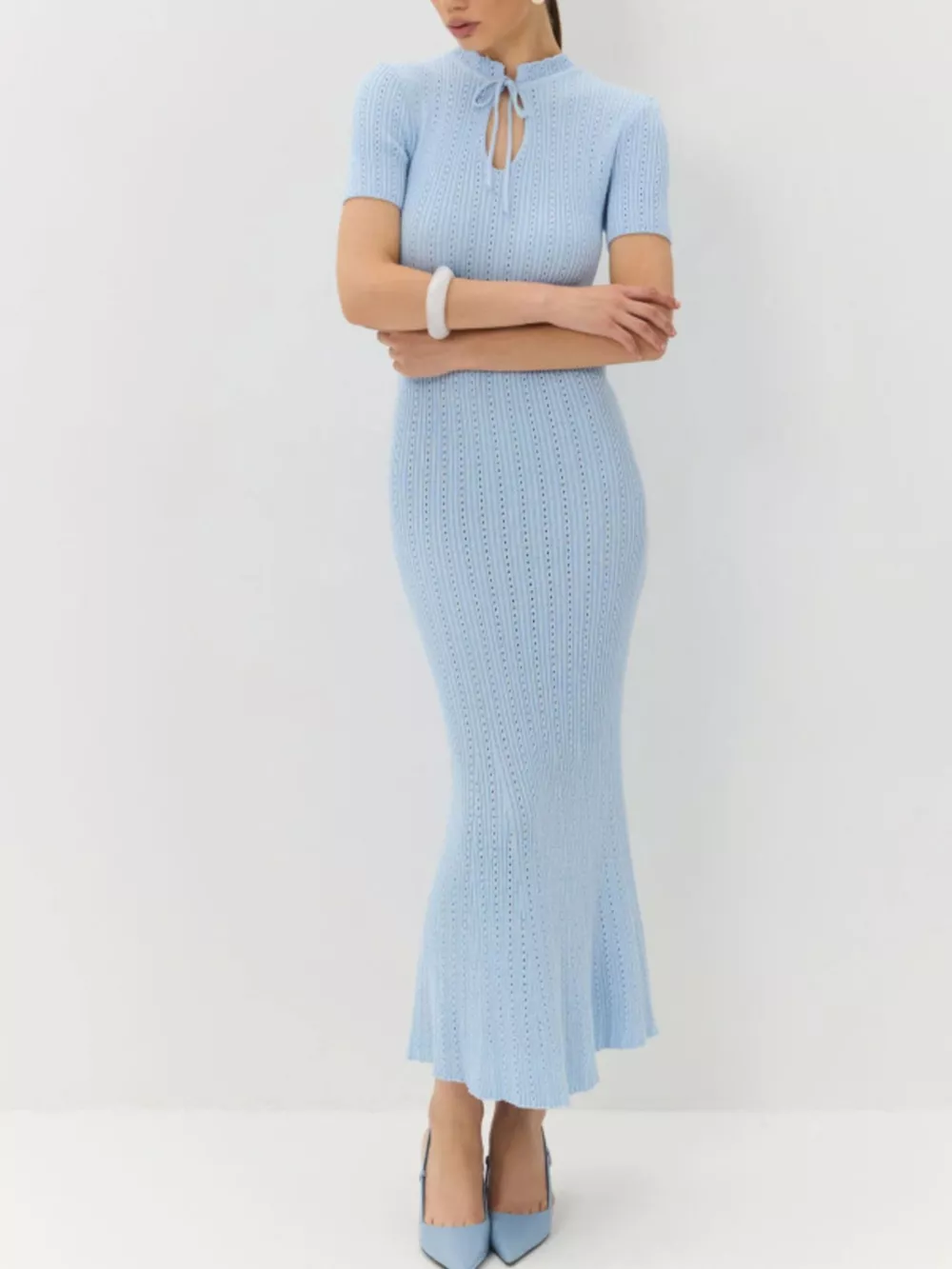 Short Sleeve Knitted Mermaid Dress, image 15