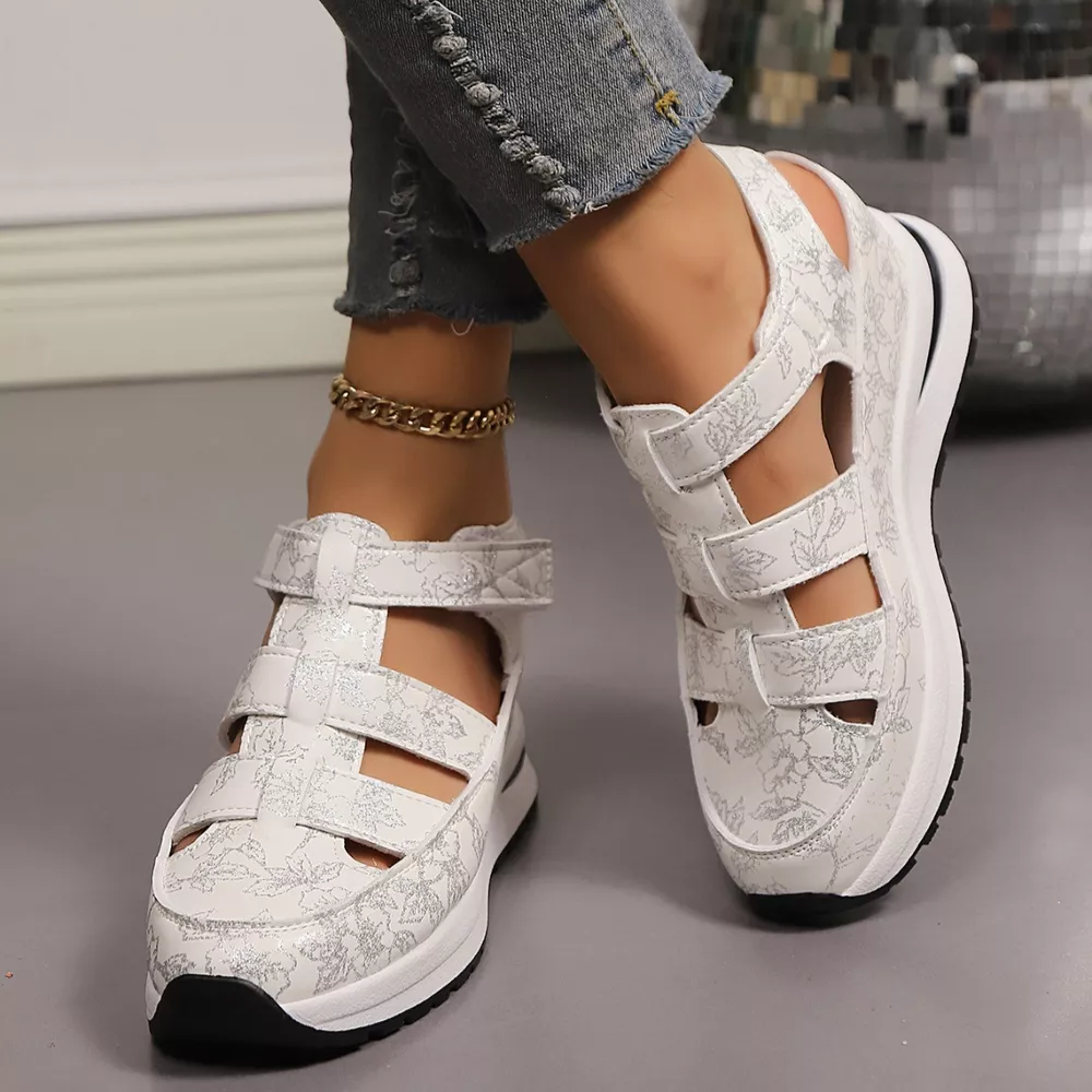 Cutout Wedge Sandals, image 4