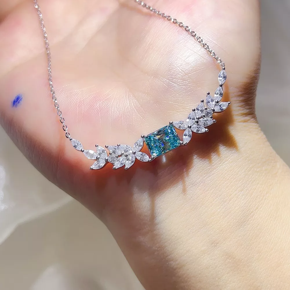 2 Carat 925 Sterling Silver Moissanite Necklace, image 3