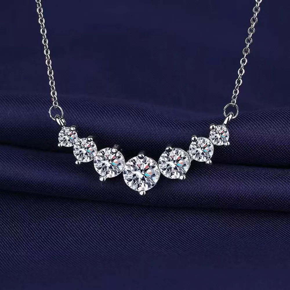 2.8 Carat Moissanite 925 Sterling Silver Necklace, image 2