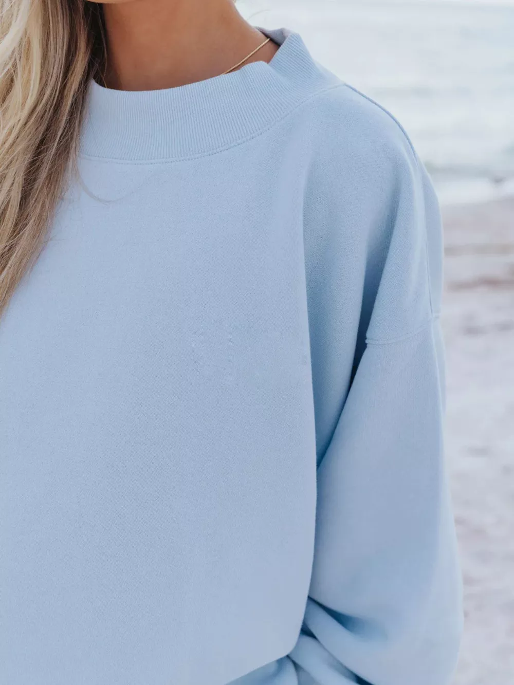 Relaxed Fit Round Neck Sweatshirt and Shorts Set, image 15