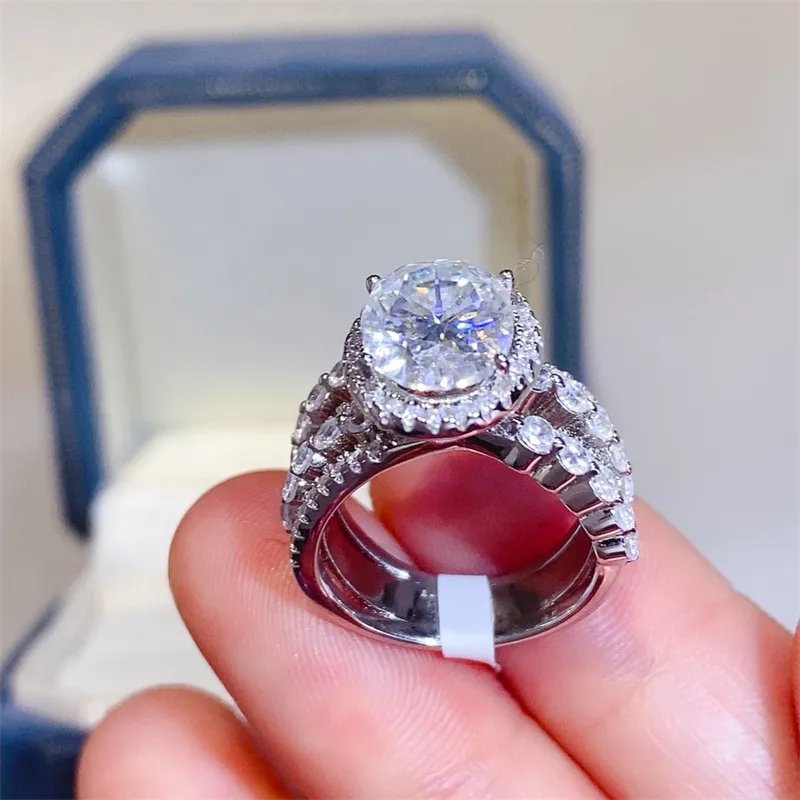 3 Carat Moissanite 925 Sterling Silver Layered Ring, image 5