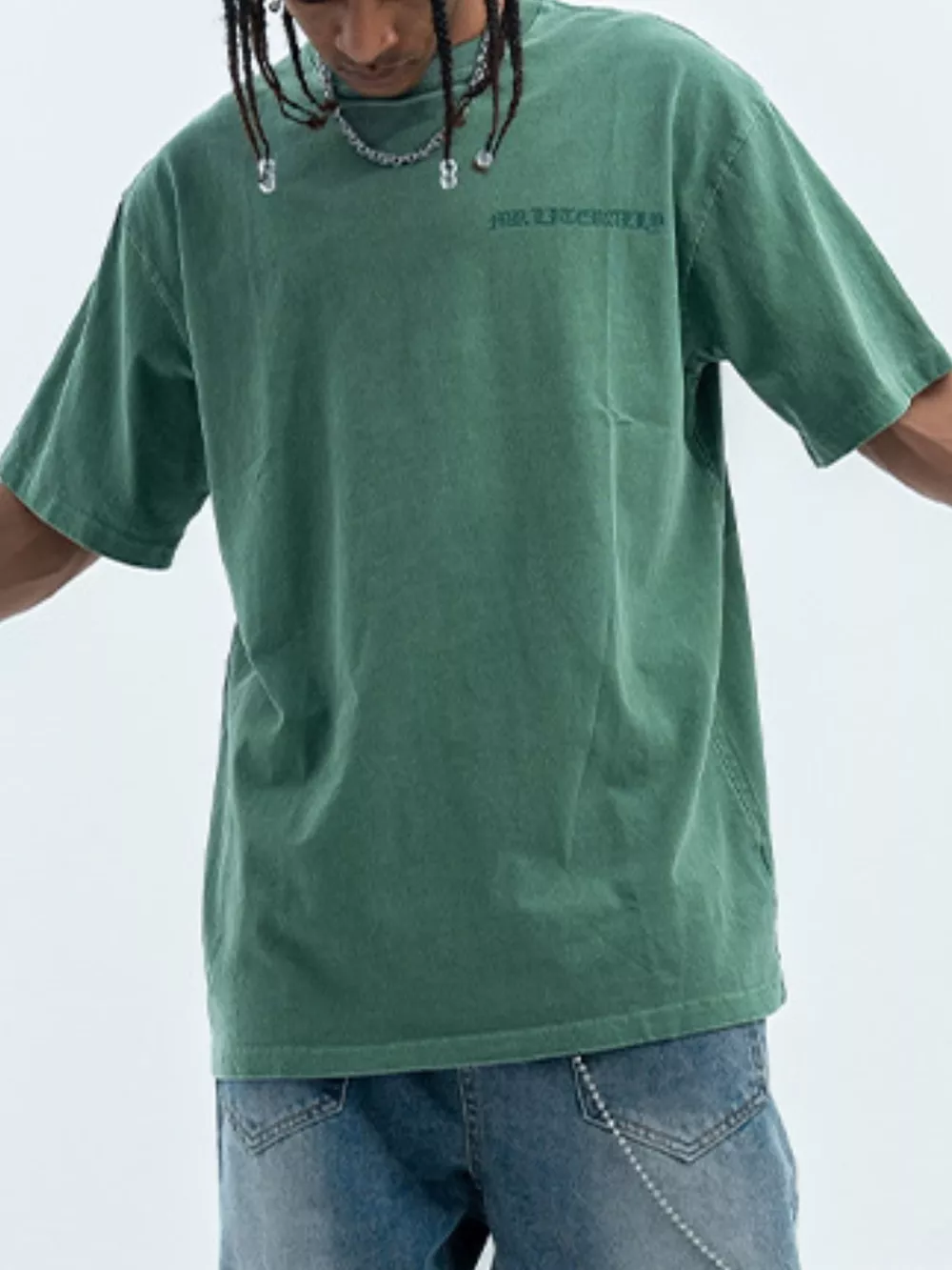 Men's Letter Round Neck Short Sleeve T-Shirt, image 3
