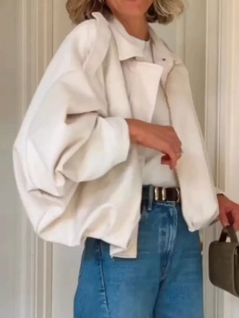 Zip Up Dropped Shoulder Suede Jacket, image 12