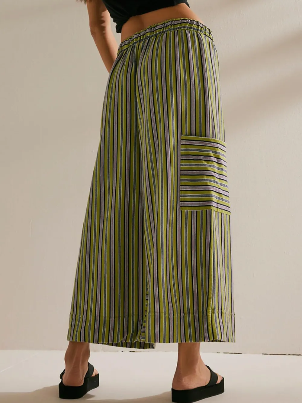 Contrast Striped Wide leg Pants, image 19