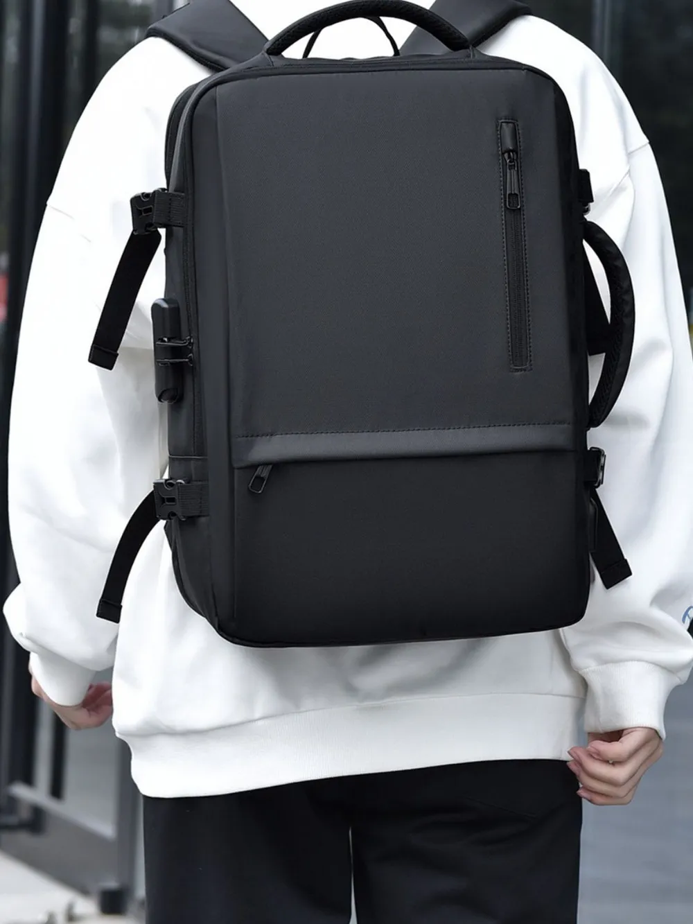 Multi-Pockets Adjustable Straps Backpack Bag, image 5
