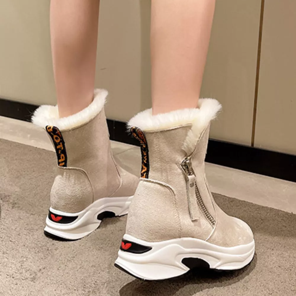 Side Zipper Platform Boots, image 4