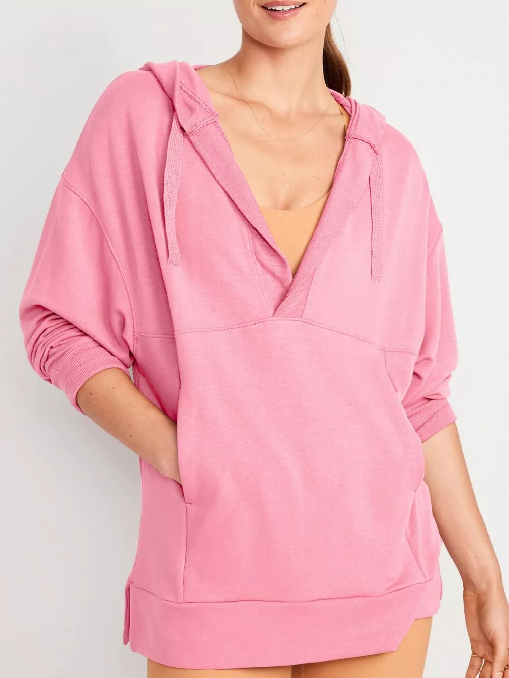 Drawstring Kangaroo Pocket Long Sleeve Hoodie, image 5