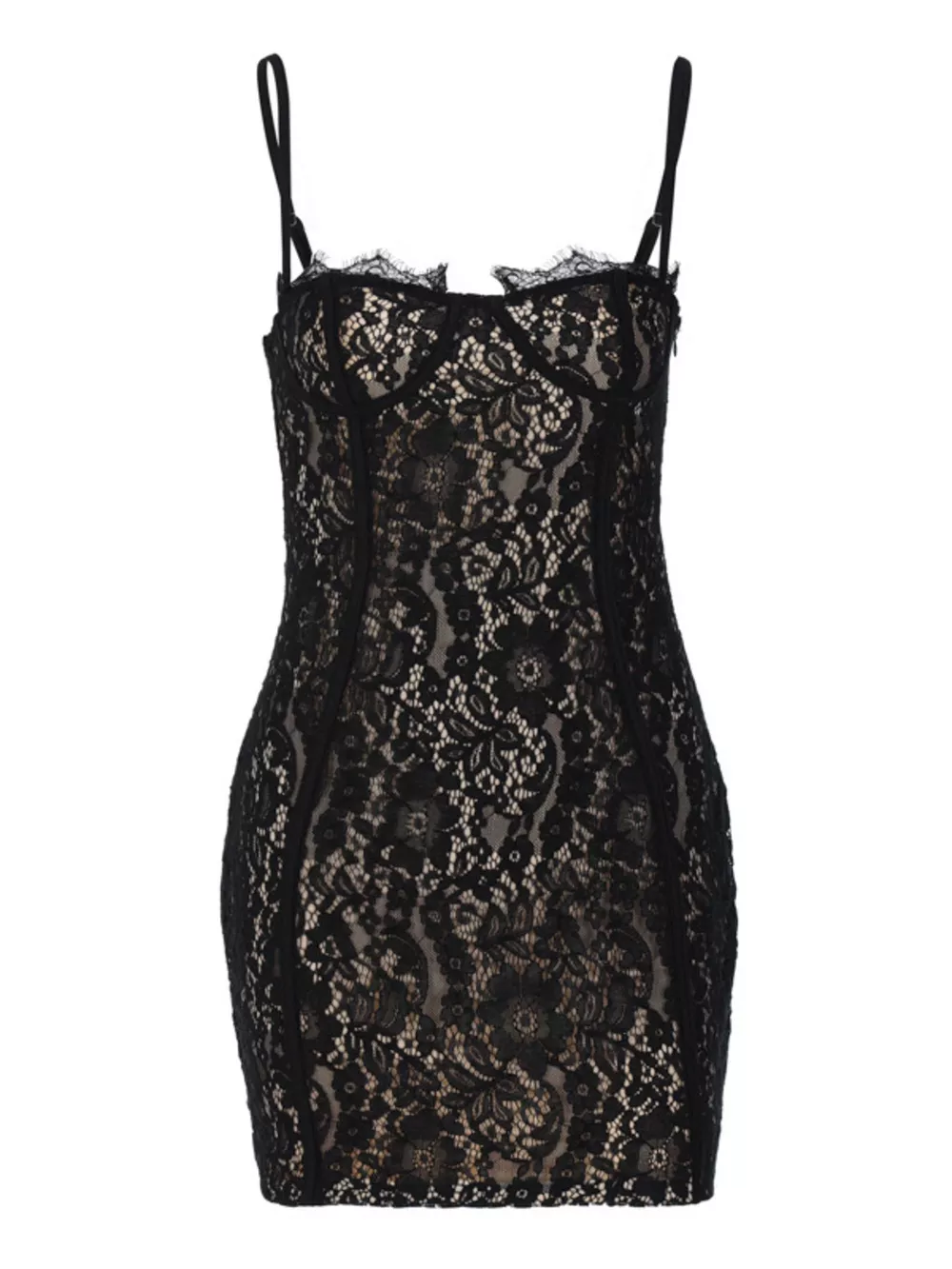 Lace Spaghetti Strap Mini Dress, image 5