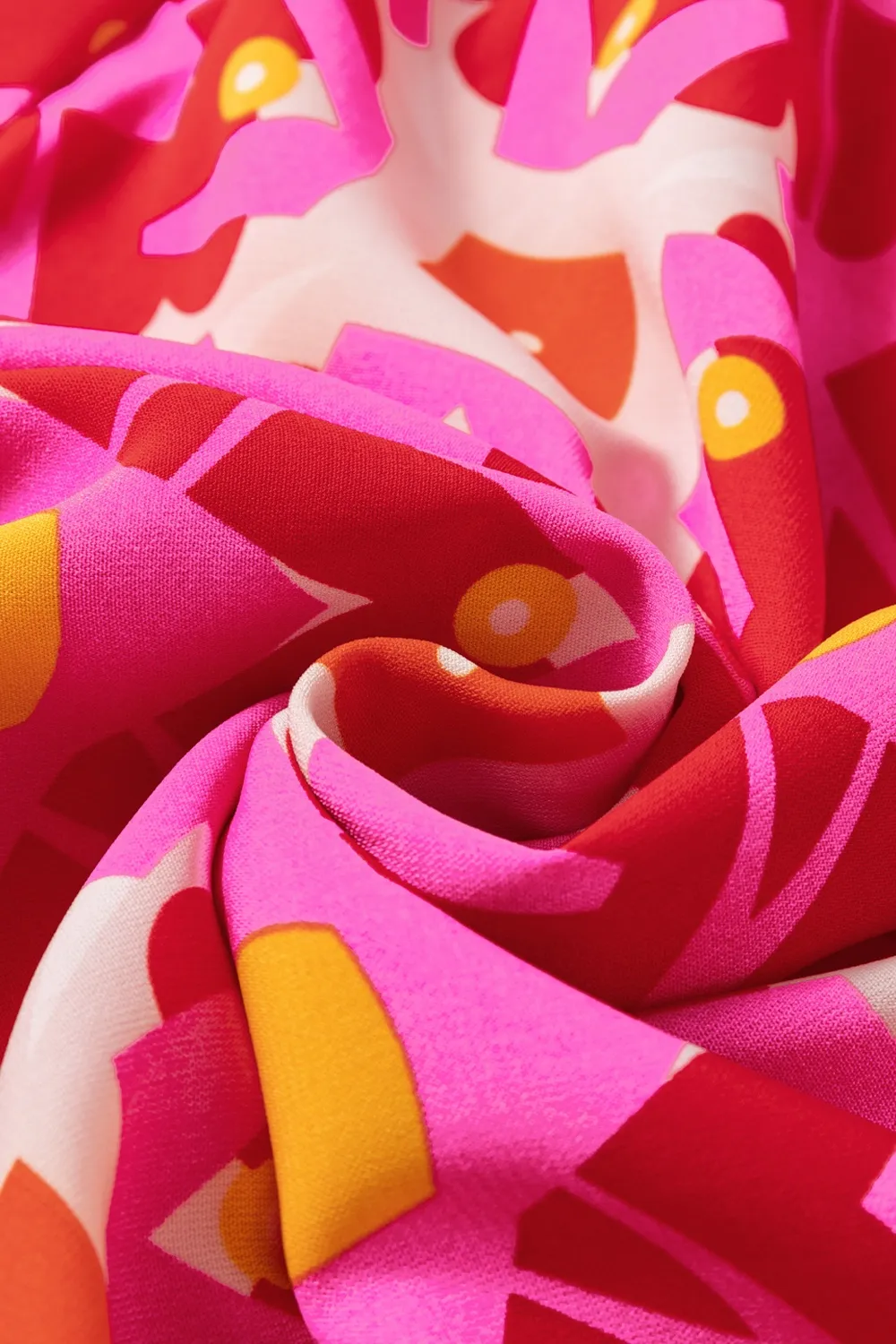 Printed Notched Cap Sleeve Dress, image 7
