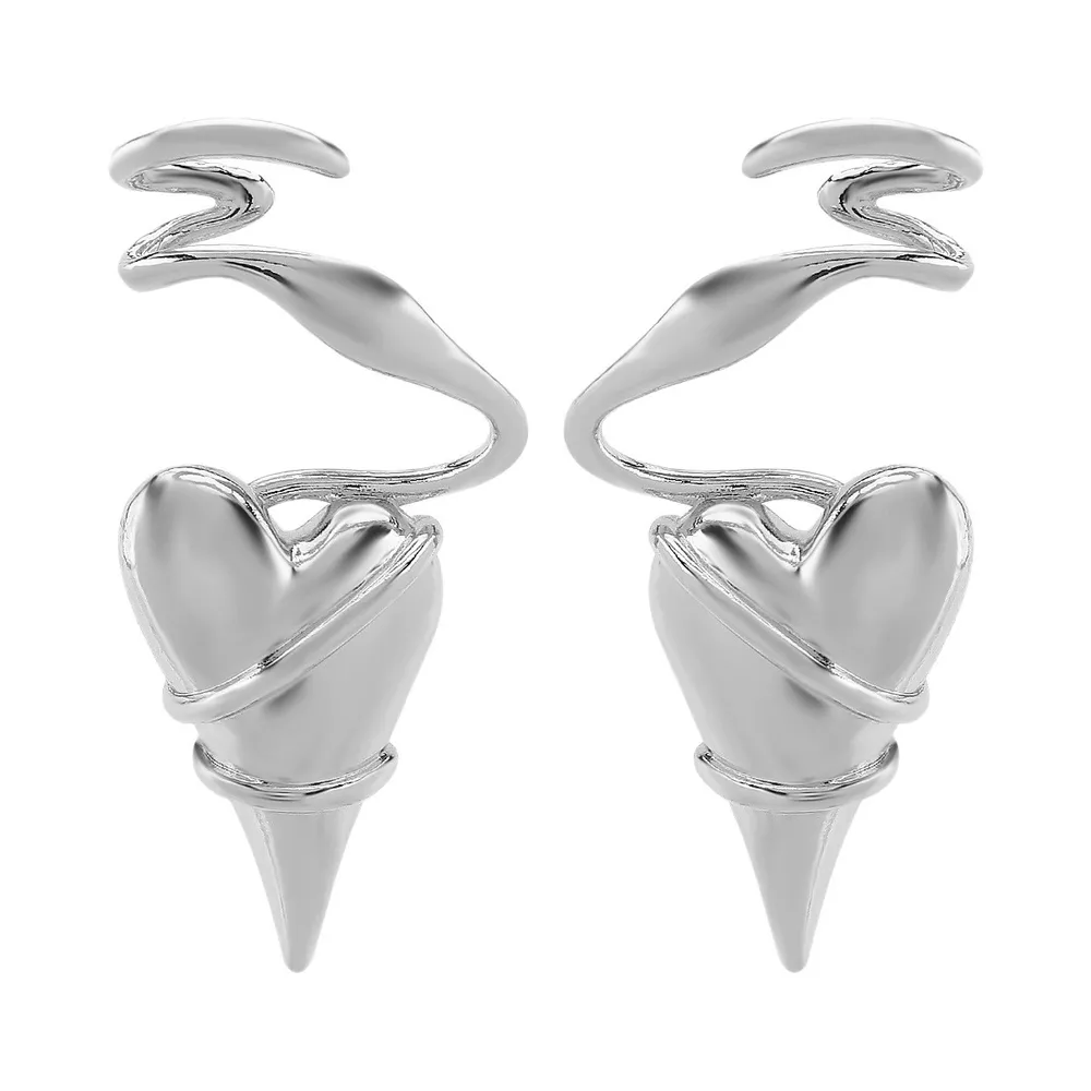 Heart-Shaped Twisted Wire Earrings, image 8