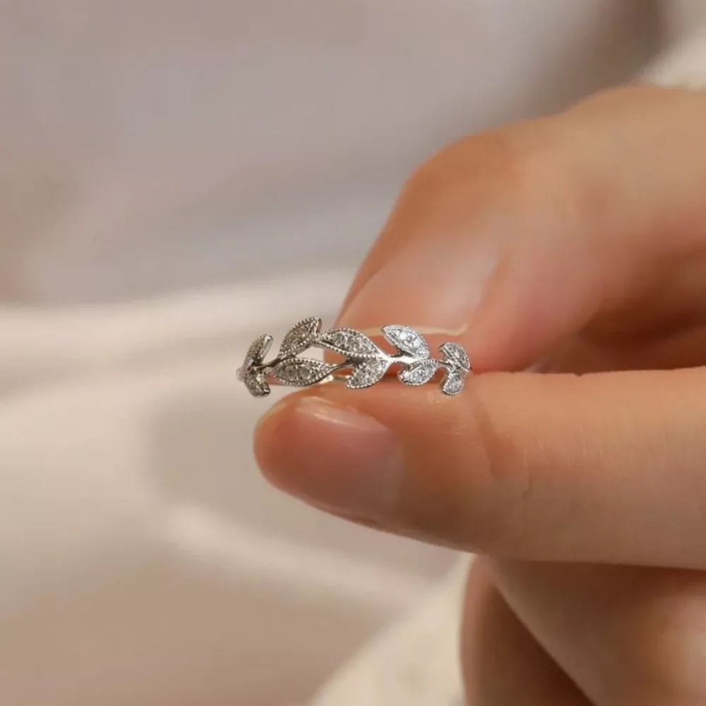 925 Sterling Silver Leaf Ring, image 4