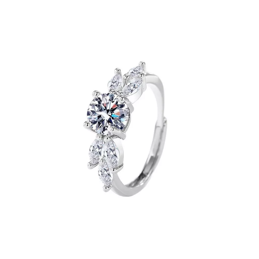 1 Carat 925 Sterling Silver Moissanite Ring, image 5