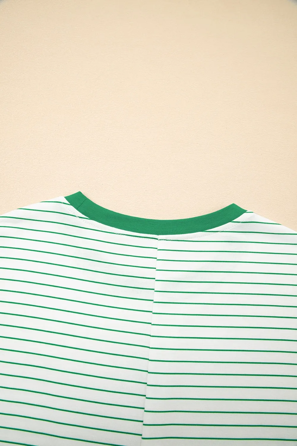 Casual Striped T-Shirt Dress with Pockets, image 15