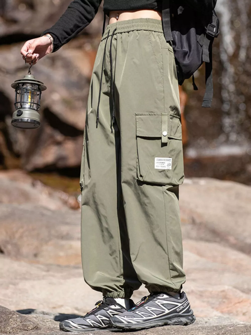 Men's Plus Size Loose Fit Cargo Pants, image 8