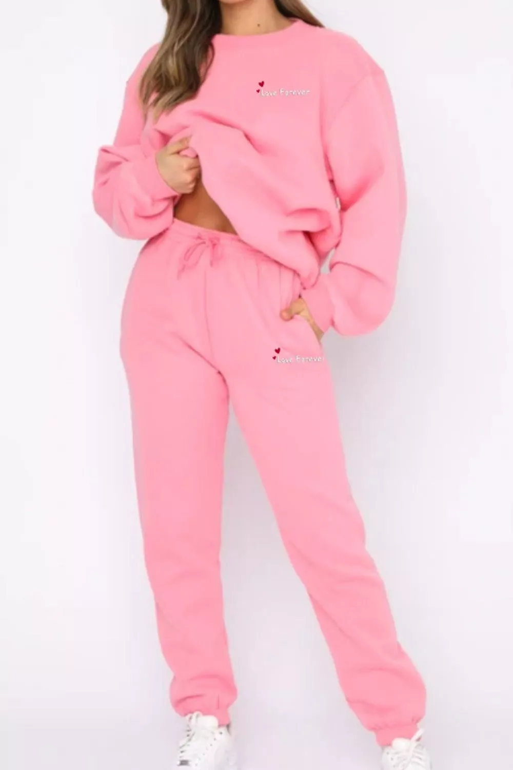 Round Neck Sweatshirt and Joggers Set, image 30