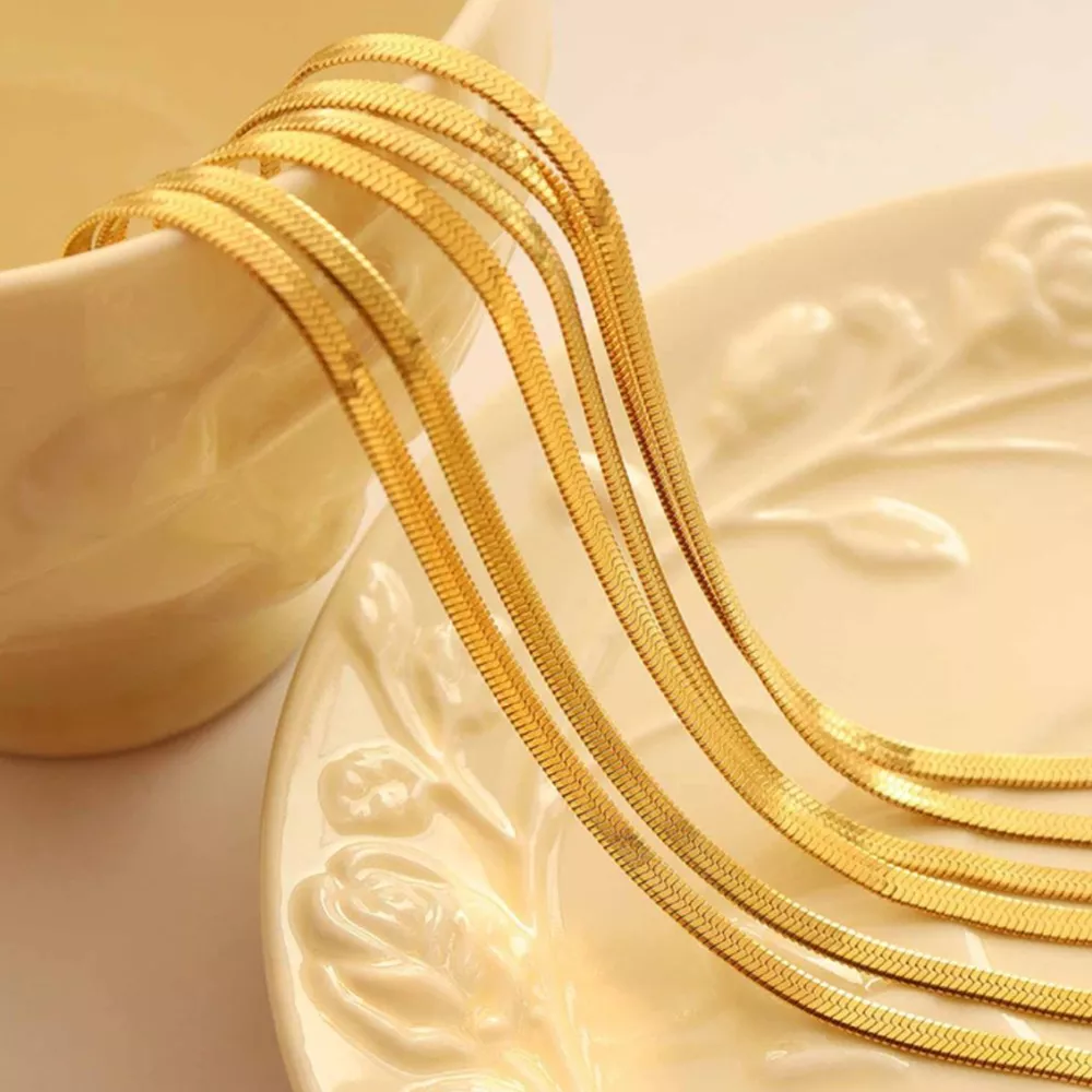 18K Gold-Plated Titanium Steel Necklace, image 6