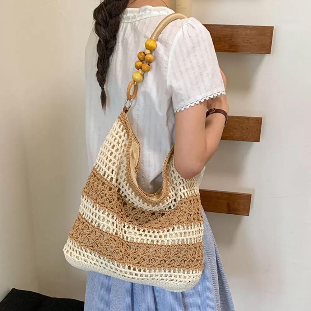 Crochet Knit Shoulder Bag, image 6
