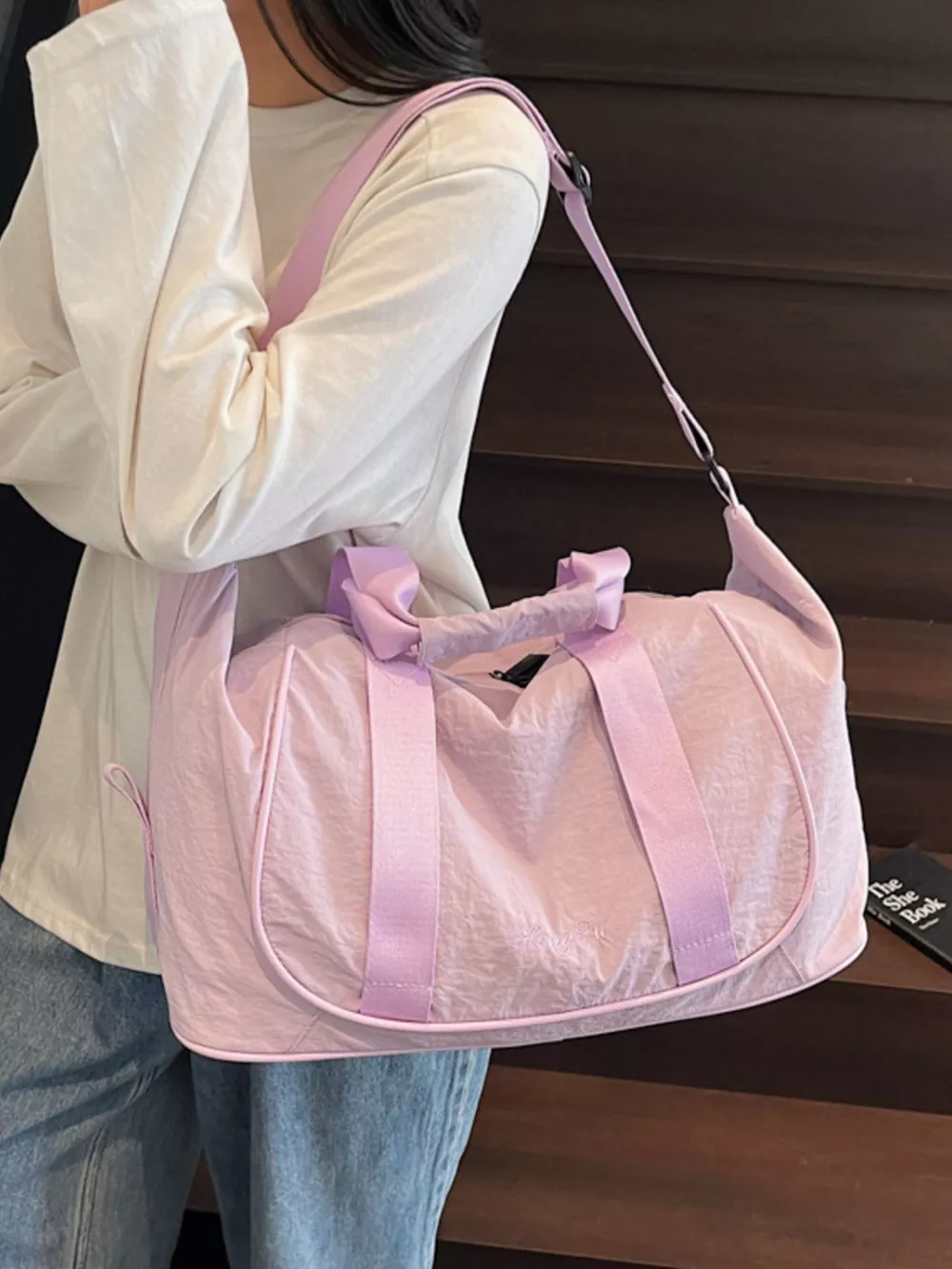 Lightweight Oxford Cloth Duffel Bag, image 7