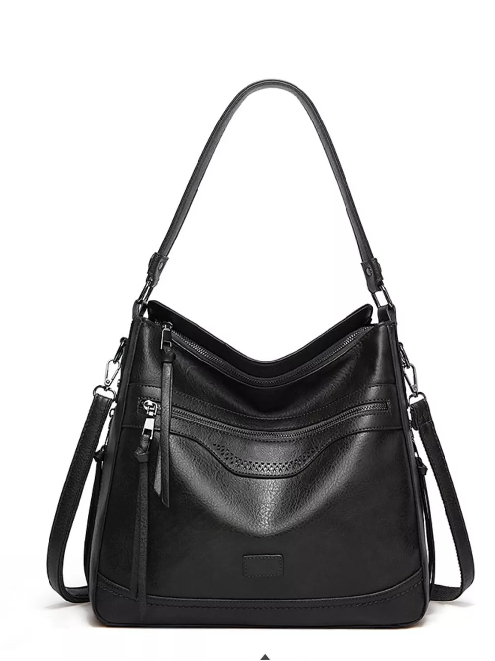 Multi-Pockets Leather Handbag