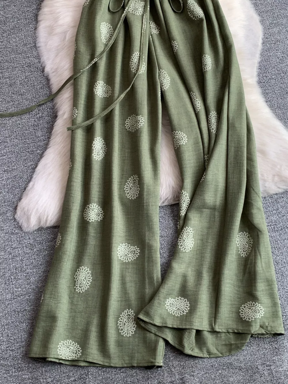Printed Short Sleeve Wide Leg Jumpsuit, image 6
