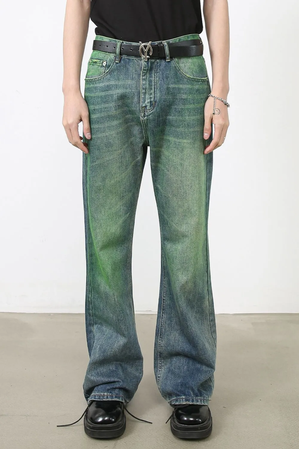 Men's Bootcut Jeans with Pockets, image 2
