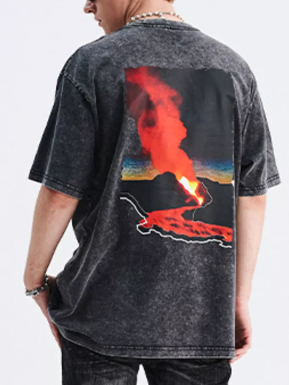 Men's Graphic Round Neck Short Sleeve T-Shirt