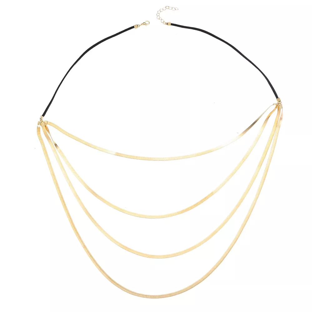 Multi-Layered Snake Chain Necklace, image 5