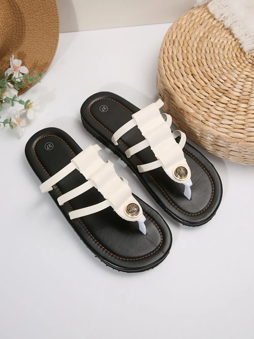 Multi-Strap Toe Post Sandals, image 7