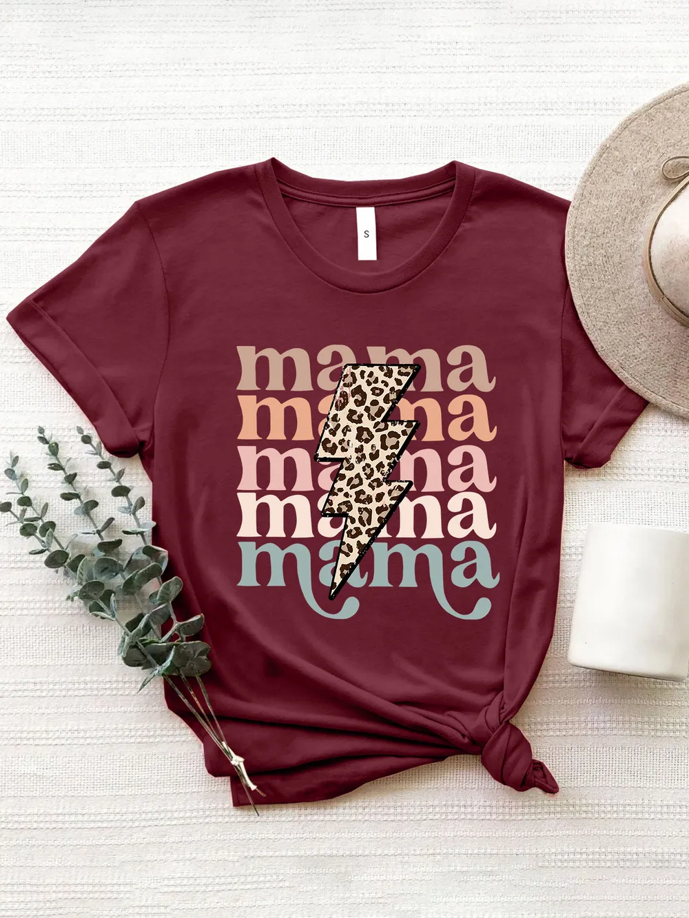 MAMA Round Neck Short Sleeve T-Shirt, image 19
