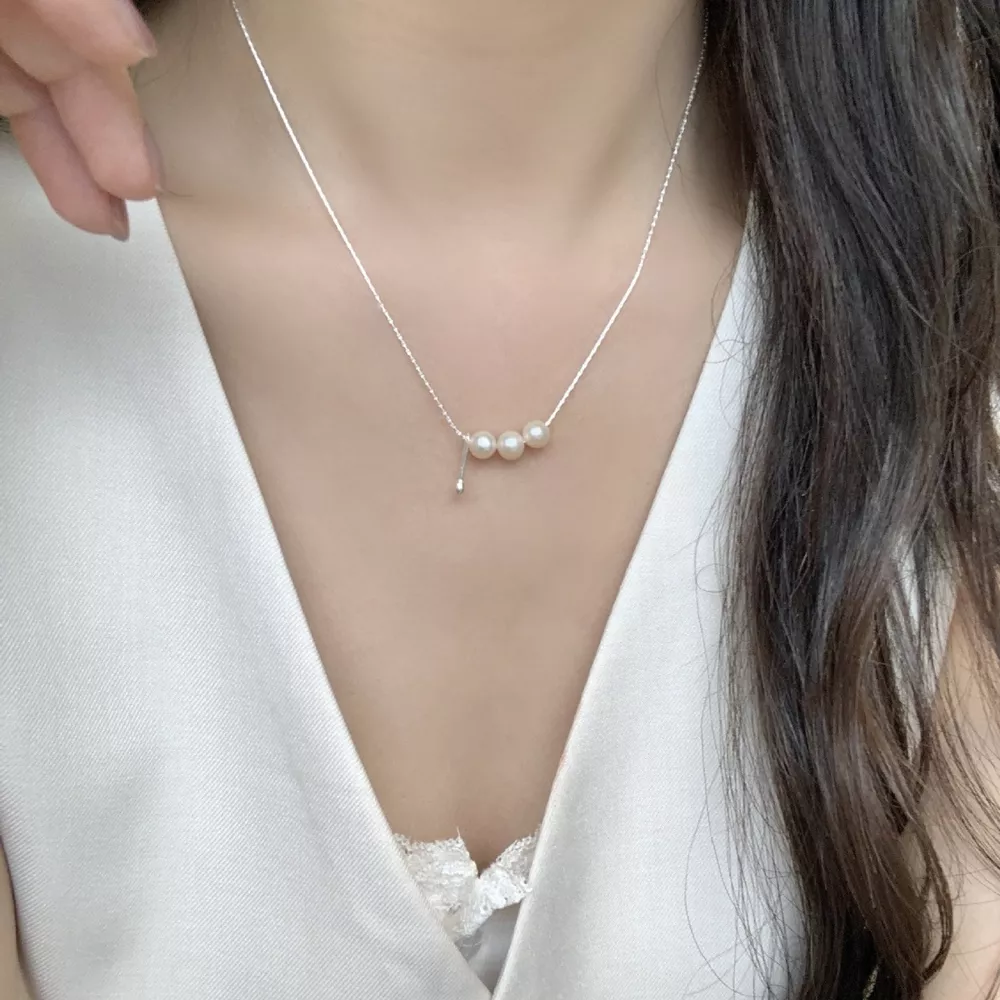 Freshwater Pearl 925 Sterling Silver Necklace, image 5