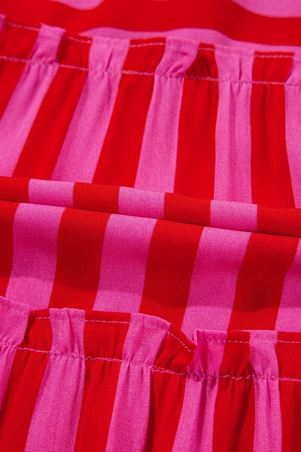 Stripe Flutter Sleeve Smocked Bodice Tiered Maxi Dress, image 12