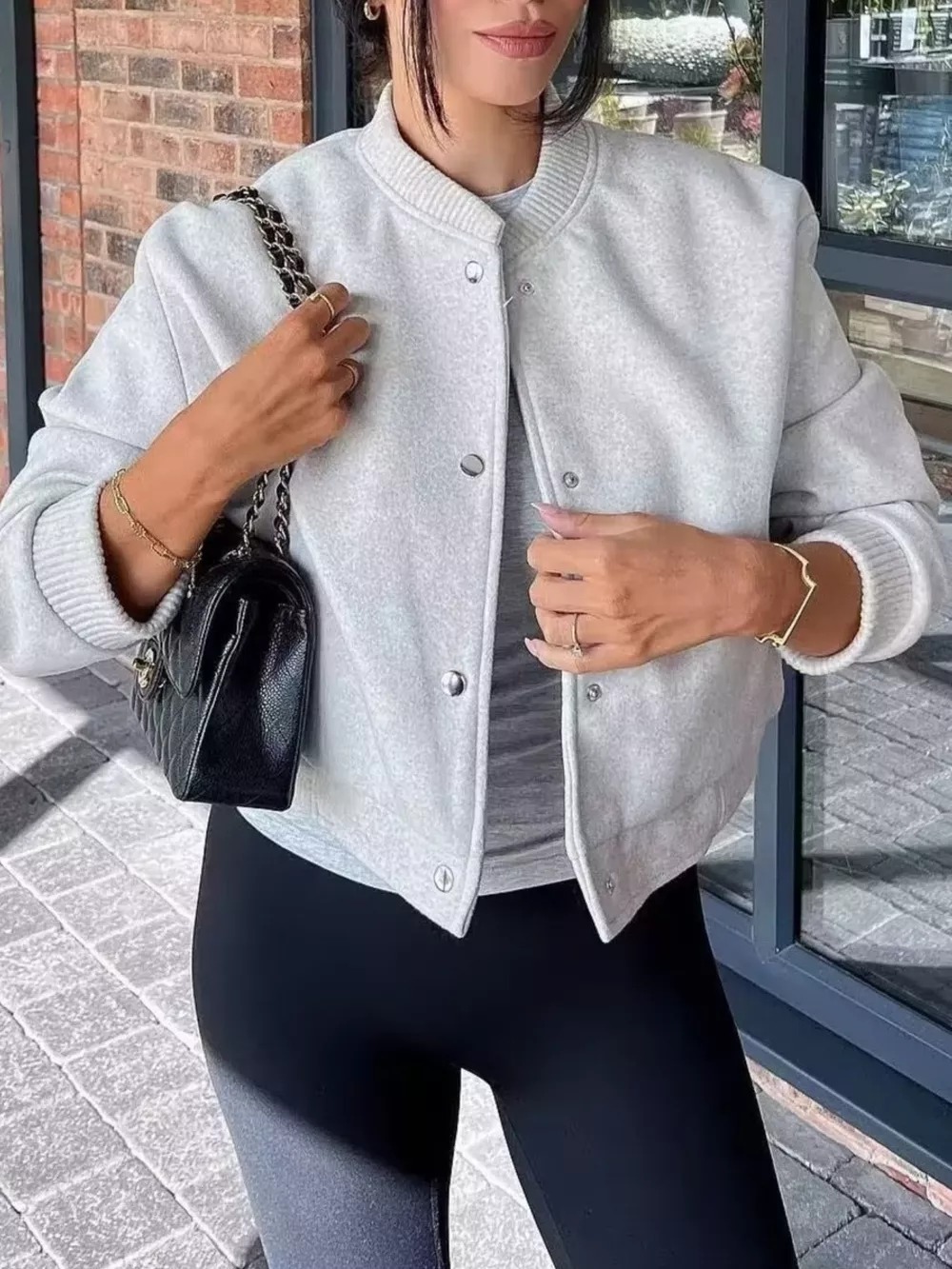 Snap Down Cropped Jacket, image 3