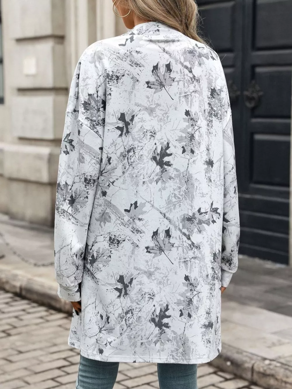 Printed Open Front Cardigan, image 6