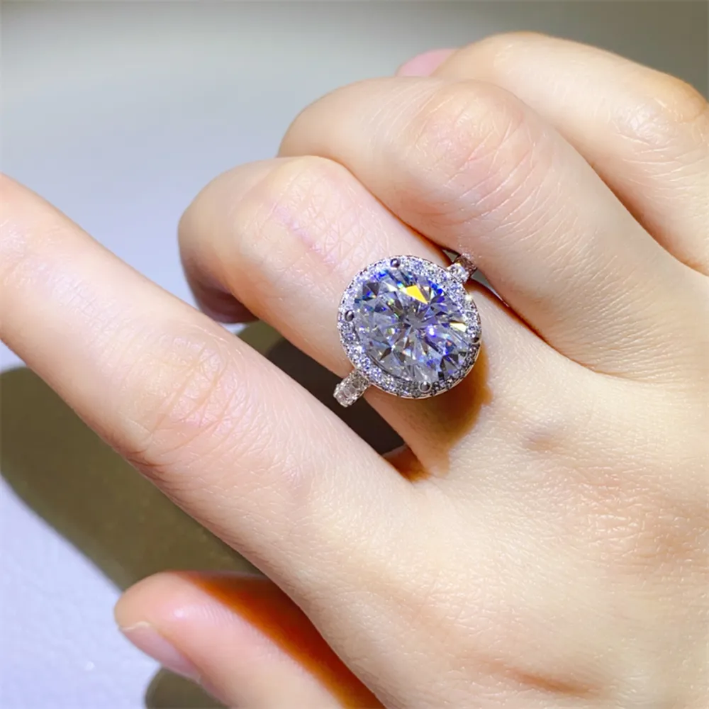 5 Carat Moissanite 925 Sterling Silver Ring, image 5