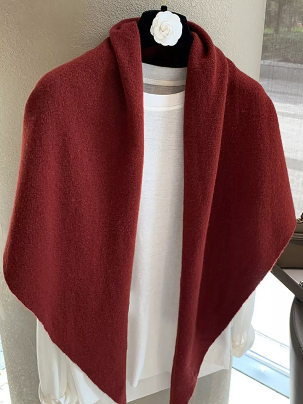 100% Wool Knit Scarf Shawl, image 3
