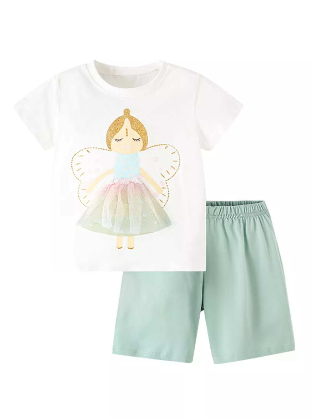 Children's Fairy Graphic Tee & Shorts Set