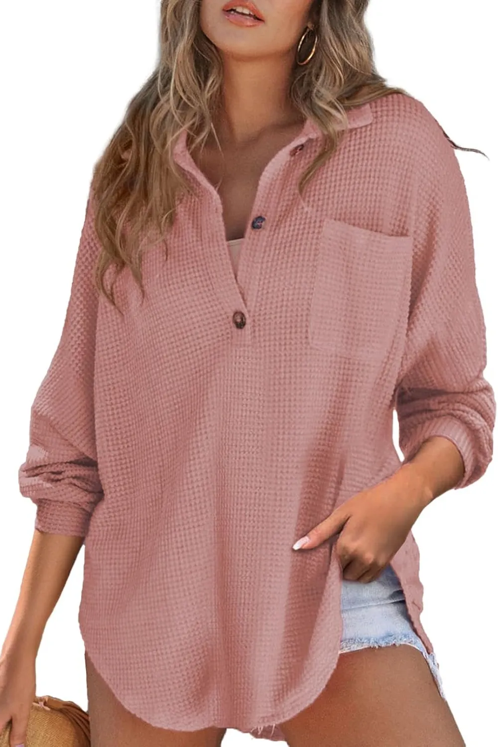 Half Button Long Sleeve Sweatshirt, image 17