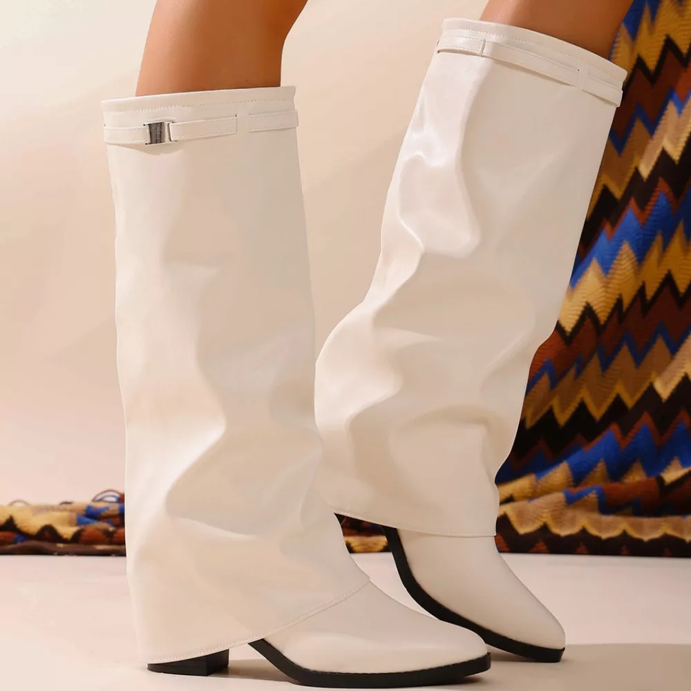 Point Toe Block Heels Boots, image 9