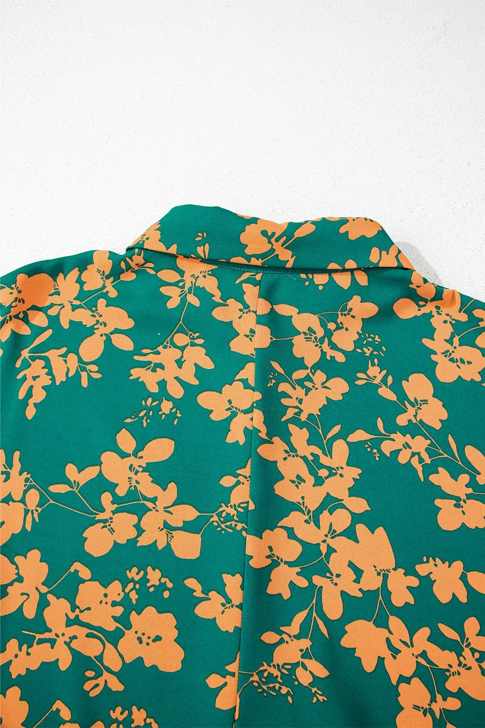 Printed Ruffled Hem Button Front Dress, image 10