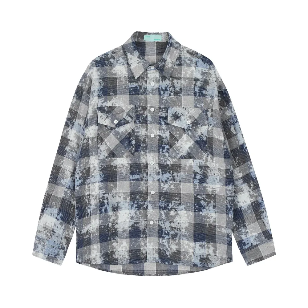 Men's Vintage Plaid Button-Up Shirt