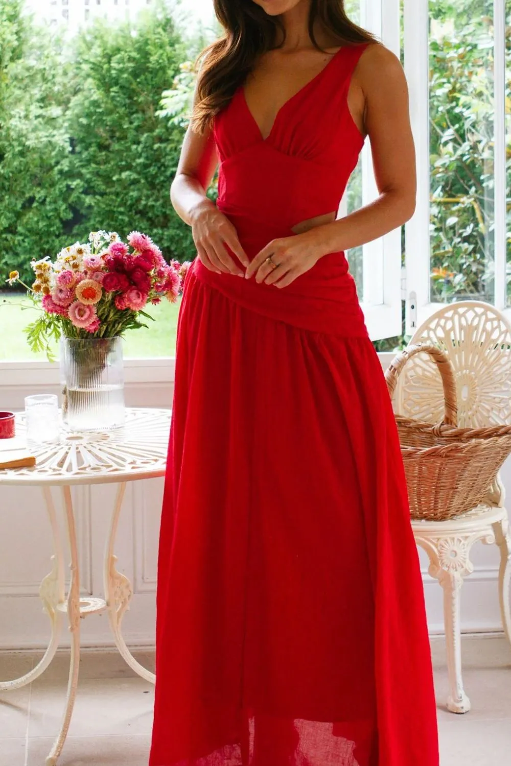 Cutout Back V-Neck Dress, image 13