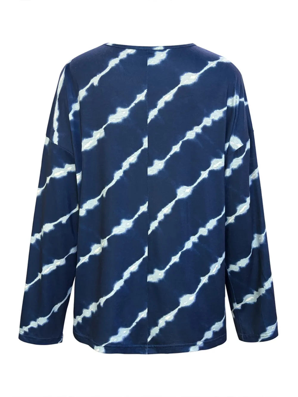 Striped Round Neck Long Sleeve T-Shirt, image 4