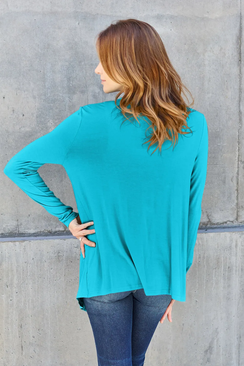 Full Size Open Front Long Sleeve Cardigan, image 15