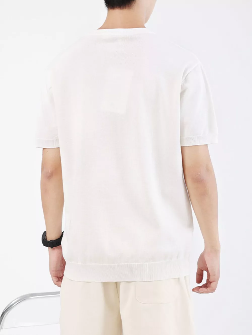 Men's Plus Size Ribbed Knit Slim Fit T-Shirt, image 11