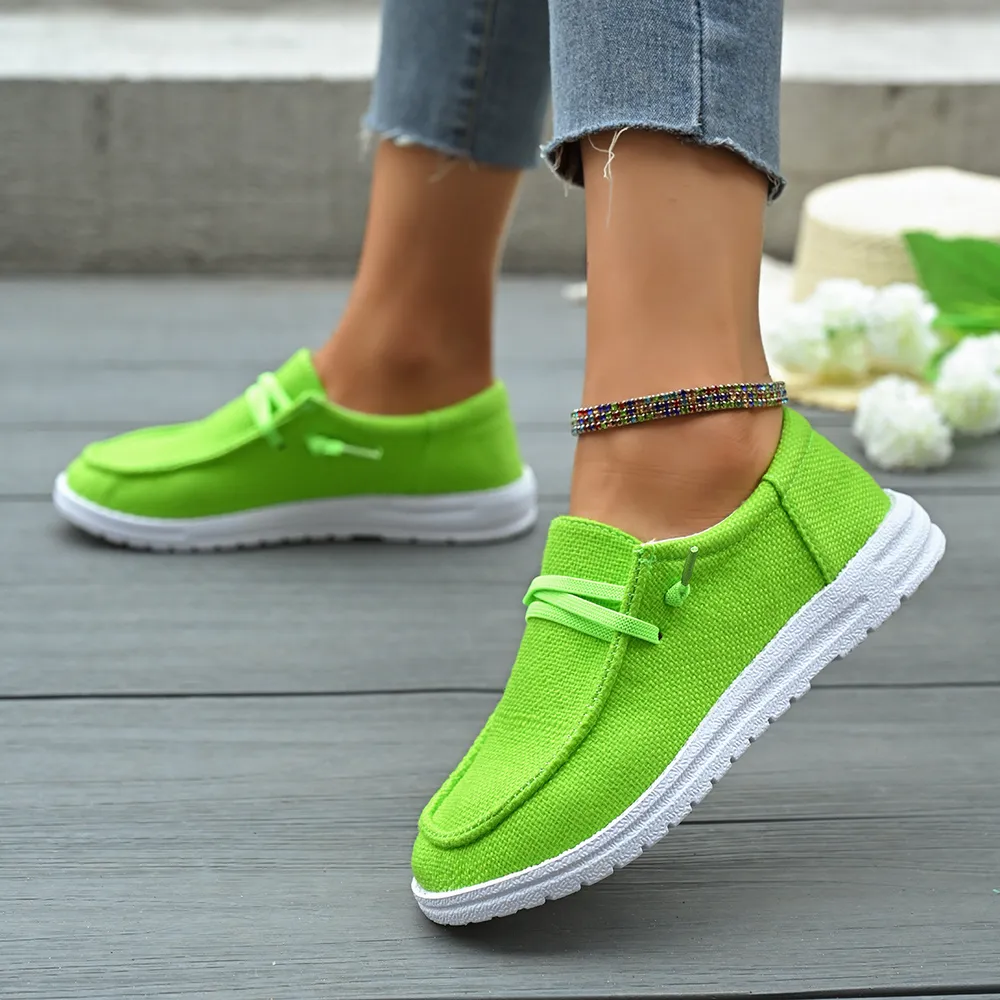 Round Toe Canvas Slip-Ons, image 10