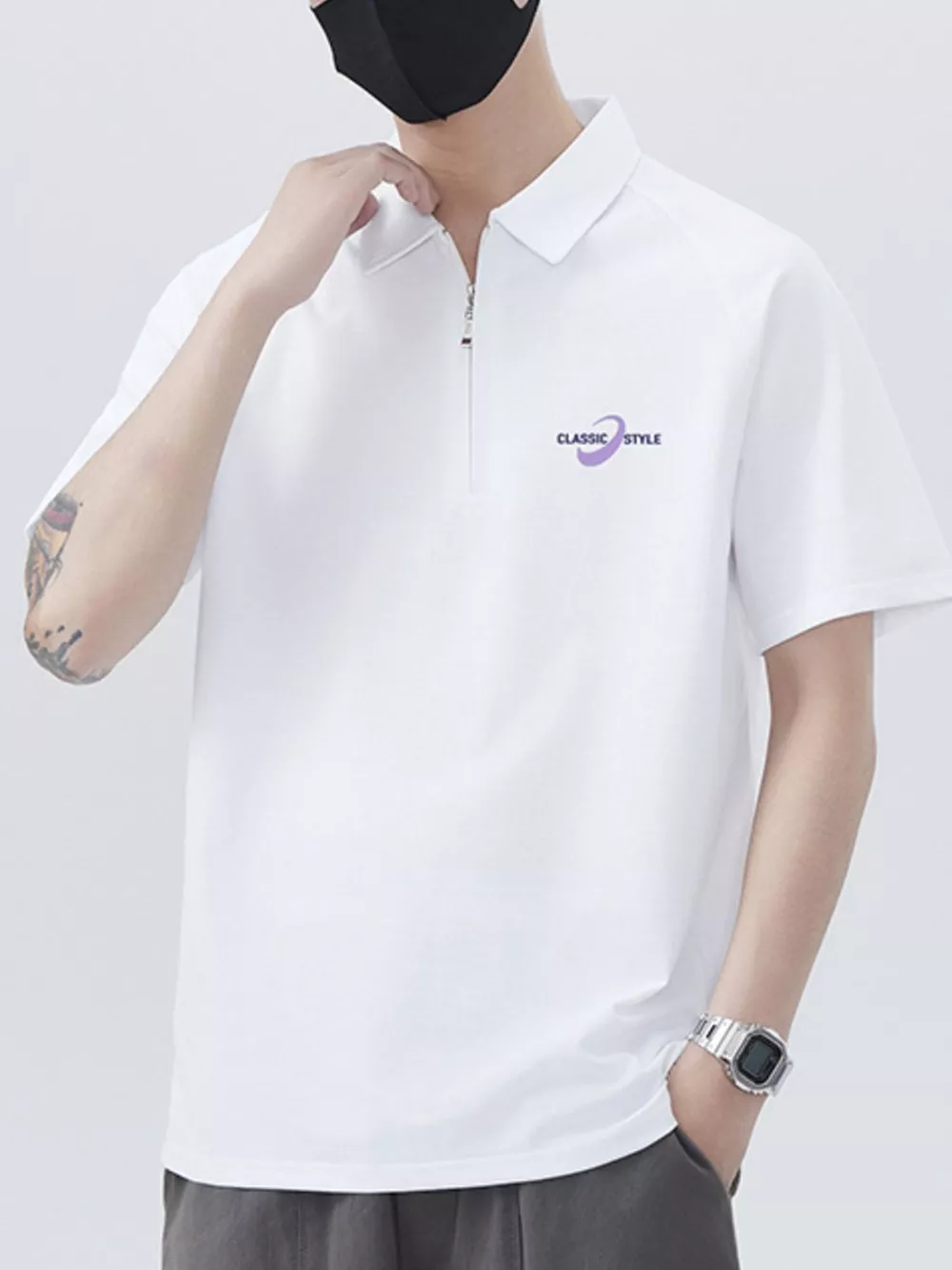 Men's Plus Size Collared Neck Short Sleeve Polo, image 8