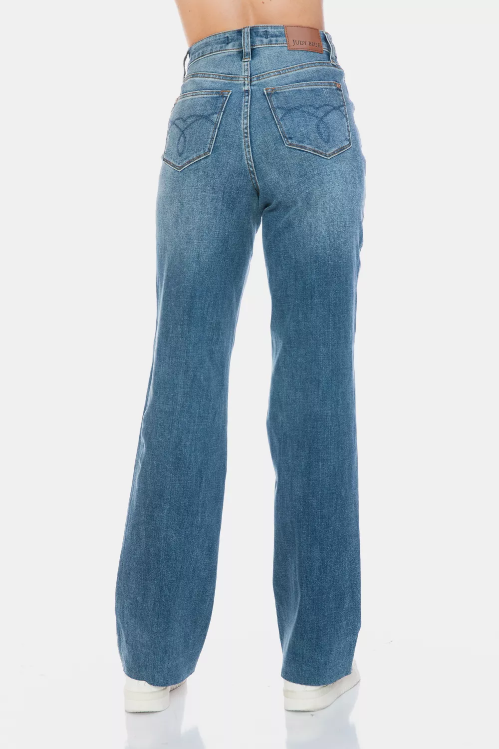 Full Size Tummy Control Cut Raw Hem Straight Jeans, image 11