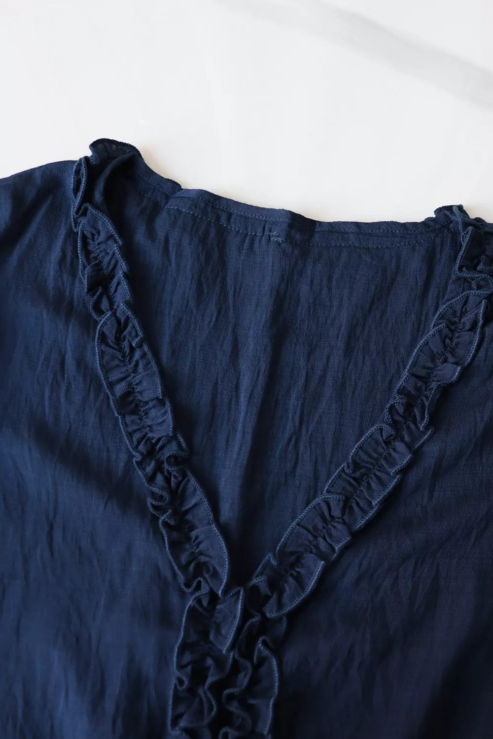 Ruffle Hem Tie Neck Blouse, image 8
