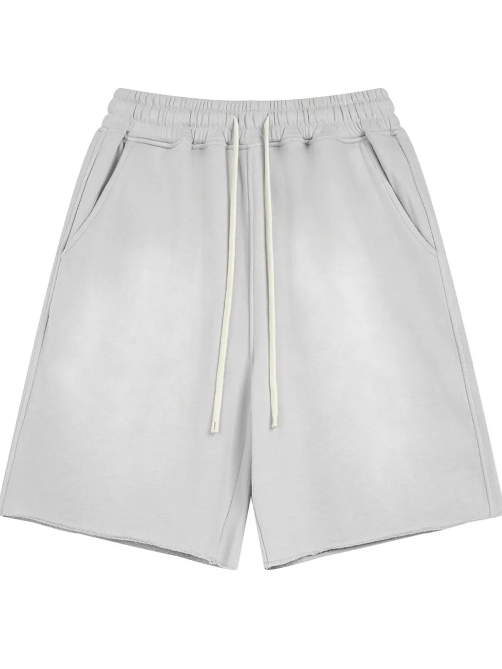 Men's Raw Edge Drawstring Casual Shorts, image 3